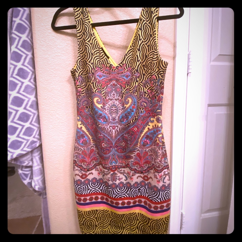 BEBE Unique Multicolored Dress